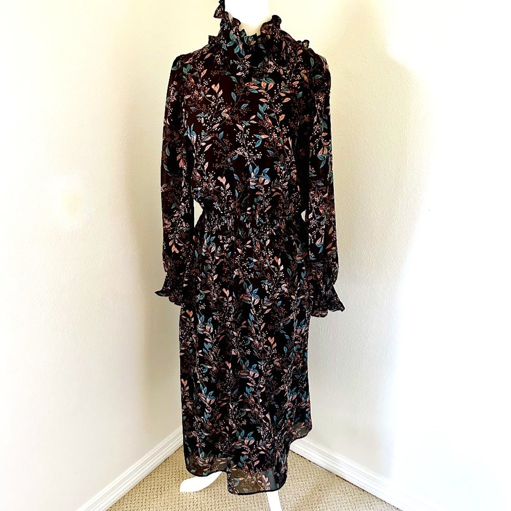 Smock Waisted Ruffle Dress (Petite Small)
